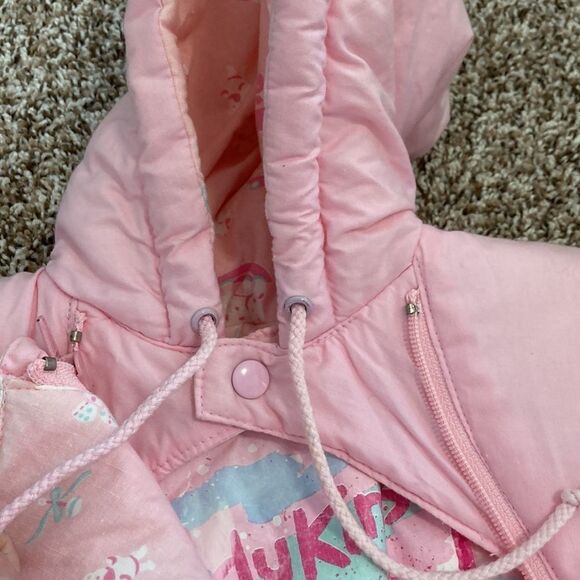 Vintage 80s 90s TidyKins Pink Elephant Pink Snowsuit - Picture 11 of 16